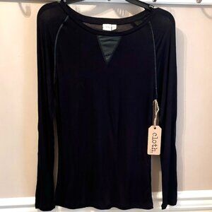 CLOTH by RD Woman's Long-line Top Size S in color Black